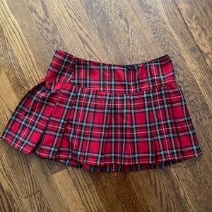 Royal Bones plaid skirt size large hot topic